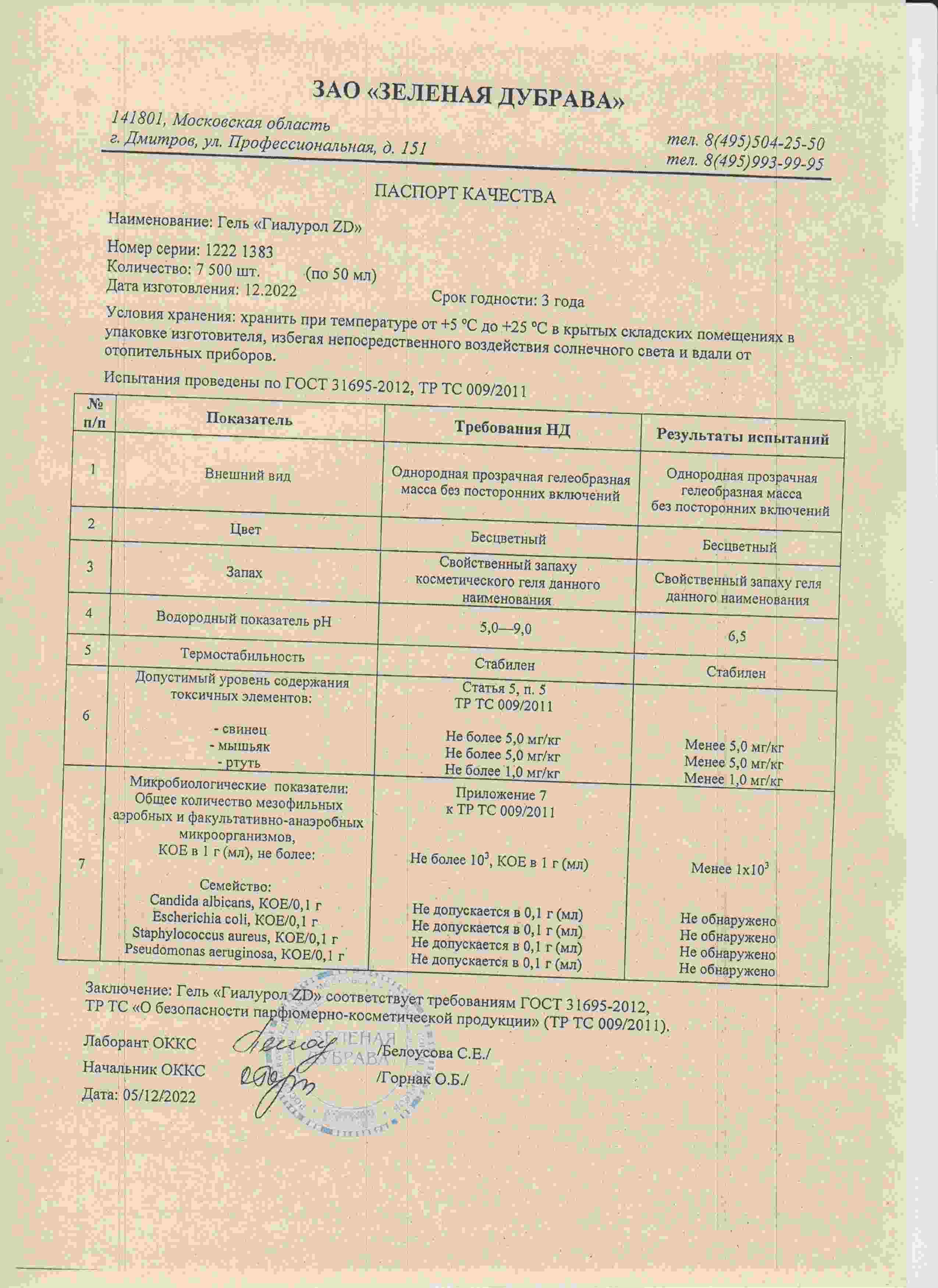 Паспорт №122022